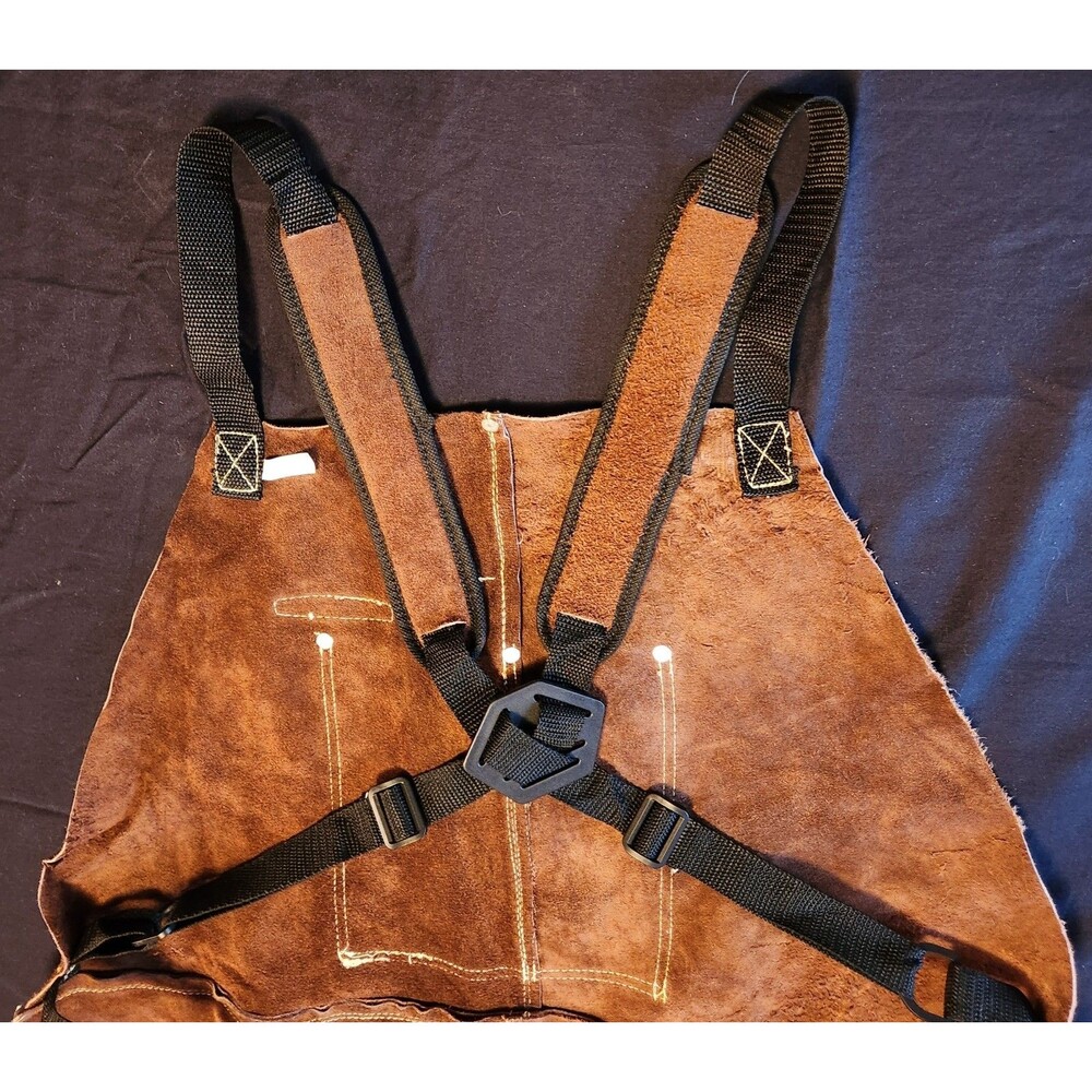 Leather Welding Apron with durable6 Pockets and 2 Hanging Rings Pre-owned Unused - Picture 9 of 11